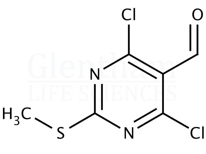 4,6-Dichloro-2-(methylthio)-5-pyrimidinecarboxaldehyde Structure