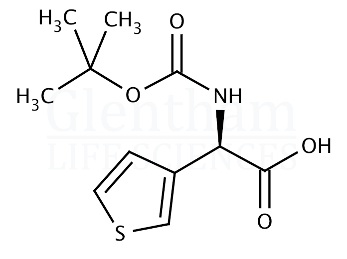 Structure for Boc-(R)-3-thienylglycine   (33130-97-1)