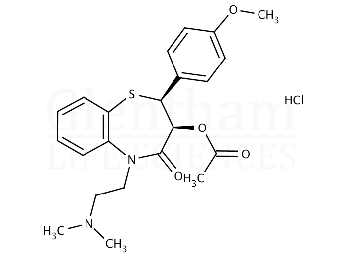 Diltiazem hydrochloride, EP grade Structure