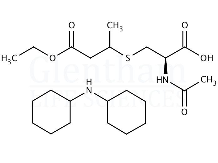 N-Acetyl-S-(2-ethoxycarbonylethyl-1-methyl)-L-cysteine dicyclohexylammonium salt Structure