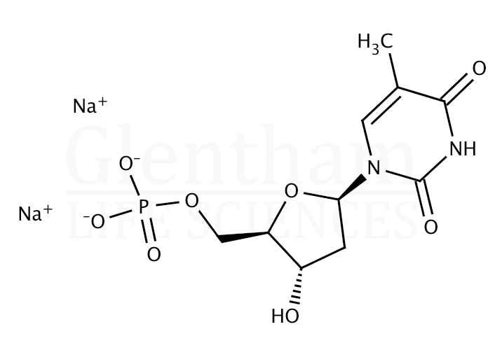 Thymidine 5''-monophosphate disodium salt hydrate Structure