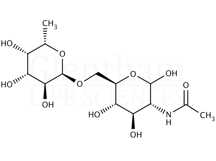 Structure for 2-Acetamido-2-deoxy-6-O-(a-L-fucopyranosyl)-D-glucopyranose