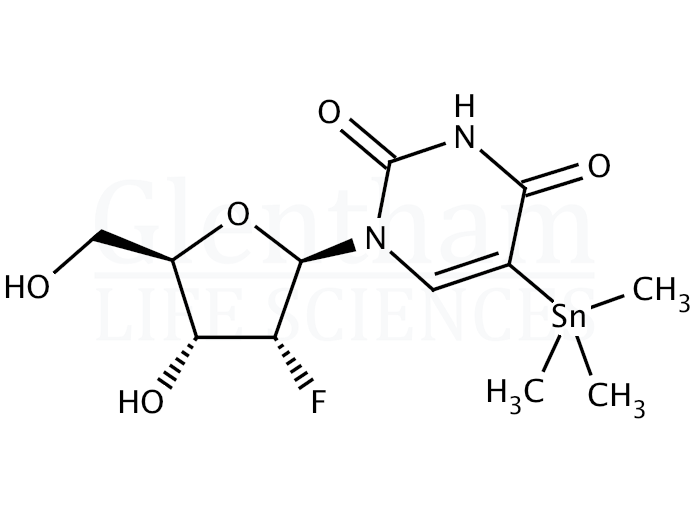 2''-Deoxy-2''-fluoro-5-(trimethylstannyl)uridine-epimer Structure