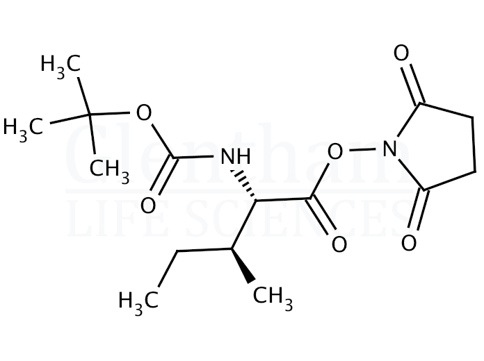 Structure for  Boc-Ile-OSu  (3392-08-3)