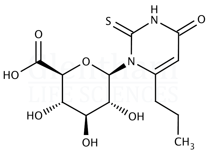 Large structure for  Propylthiouracil N-b-D-glucuronide  (33987-24-5)