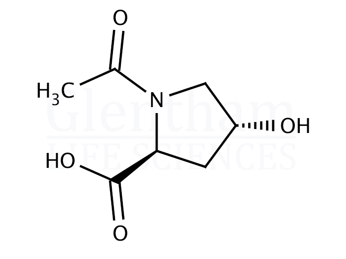 trans-1-Acetyl-4-hydroxy-L-proline  Structure