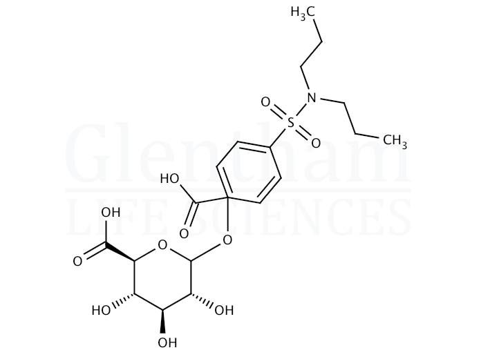 Probenecid acyl b-D-glucuronide Structure