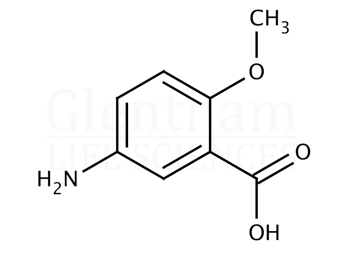 Structure for 5-Amino-2-methoxybenzoic acid  (3403-47-2)