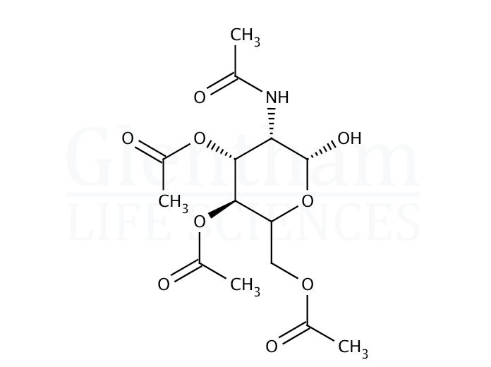 2-(Acetylamino)-2-deoxy-D-glucopyranose 3,4,6-Triacetate Structure