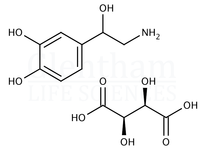 Structure for (±)-Norepinephrine (+)-bitartrate salt