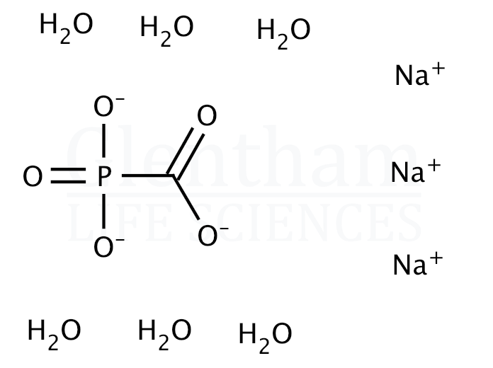 Sodium phosphonoformate tribasic hexahydrate Structure