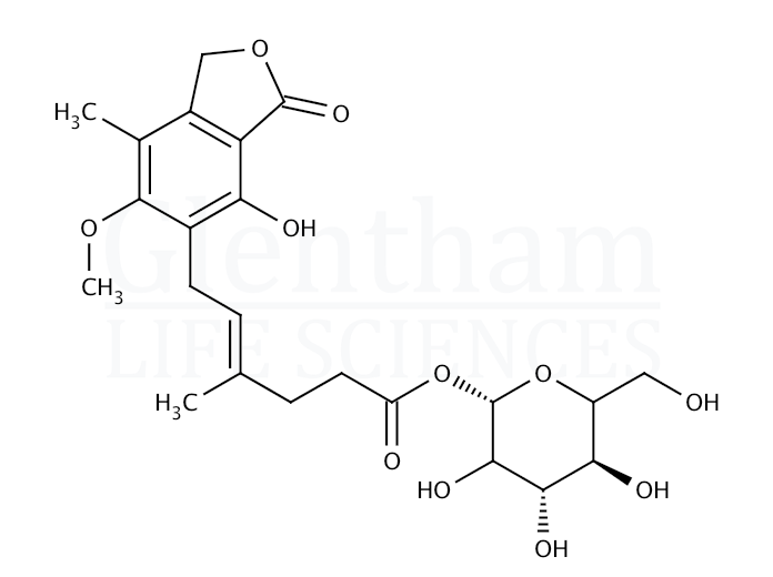 Structure for Mycophenolic acid acyl-b-D-glucoside (344562-78-3)