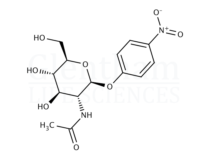 4-Nitrophenyl 2-acetamido-2-deoxy-b-D-glucopyranoside Structure