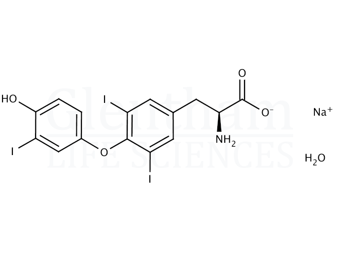 Structure for 3,3'',5-Triiodo-L-thyronine sodium salt hydrate (345957-19-9)