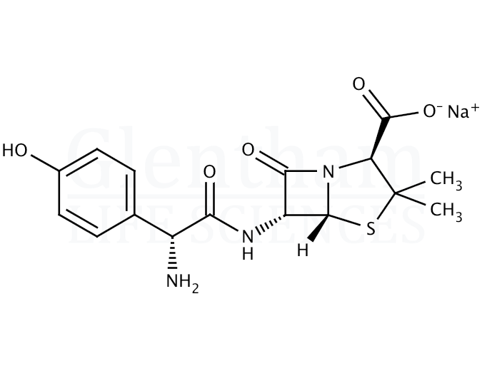 Amoxicillin sodium salt Structure