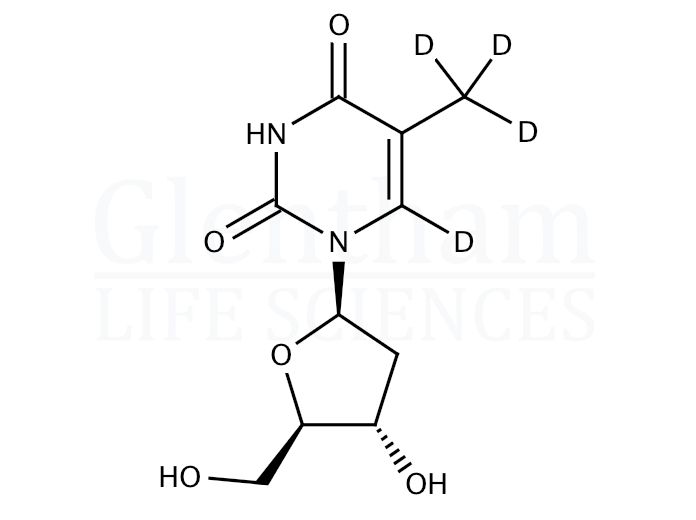 Thymidine-a,a,a,6-D4 Structure