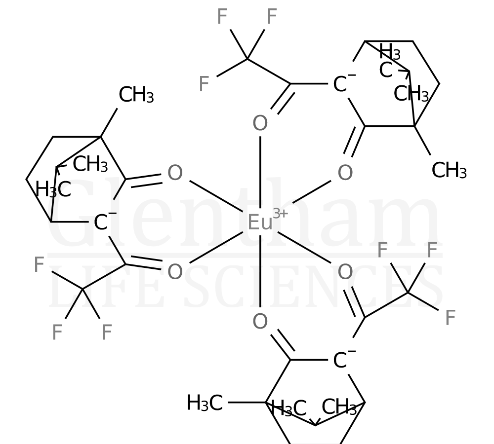 Europium D-3-trifluoroacetylcamphorate Structure