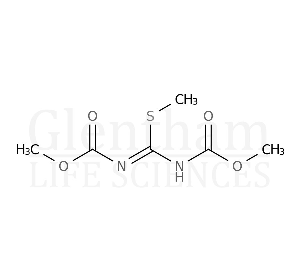 1,3-Bis(methoxycarbonyl)-2-methyl-2-thiopseudourea Structure