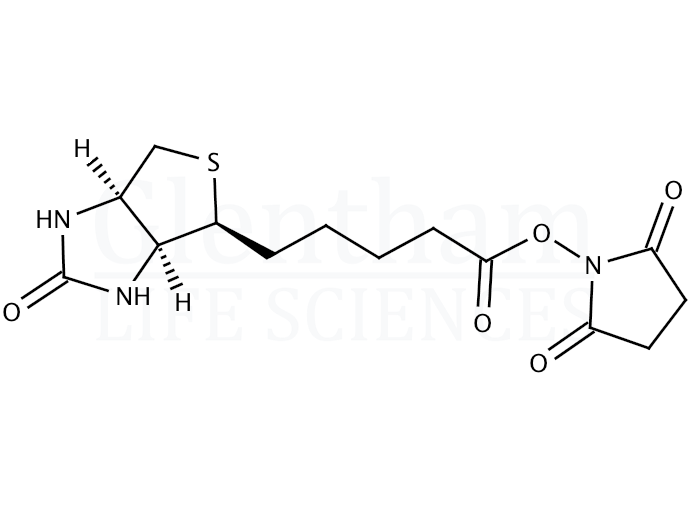 Structure for (+)-Biotin N-hydroxysuccinimide ester