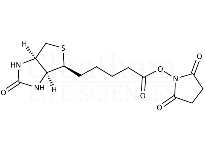 Strcuture for (+)-Biotin N-hydroxysuccinimide ester