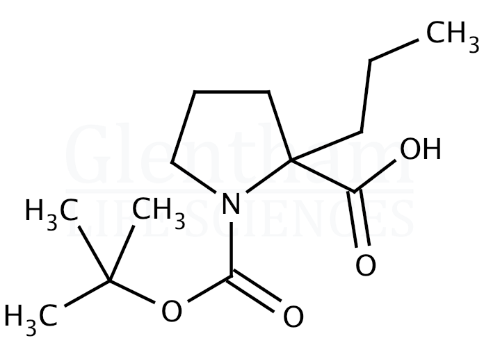 Boc-α-propyl-DL-Pro-OH Structure