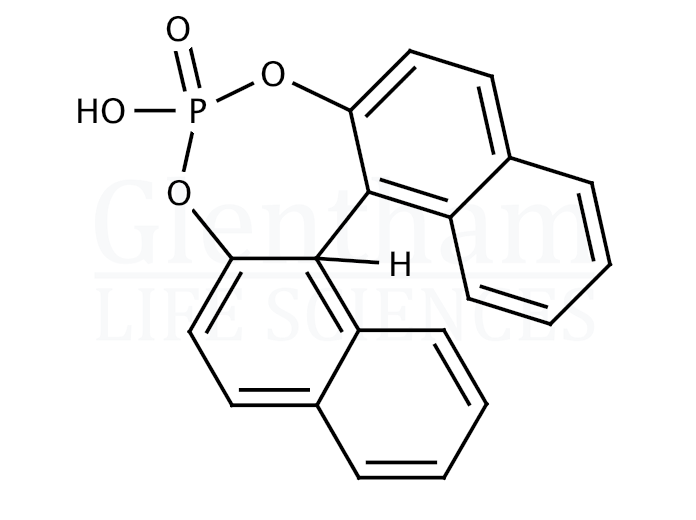 Structure for  (S)-(+)-1,1''-Binaphthyl-2,2''-diyl hydrogenphosphate  (35193-64-7)