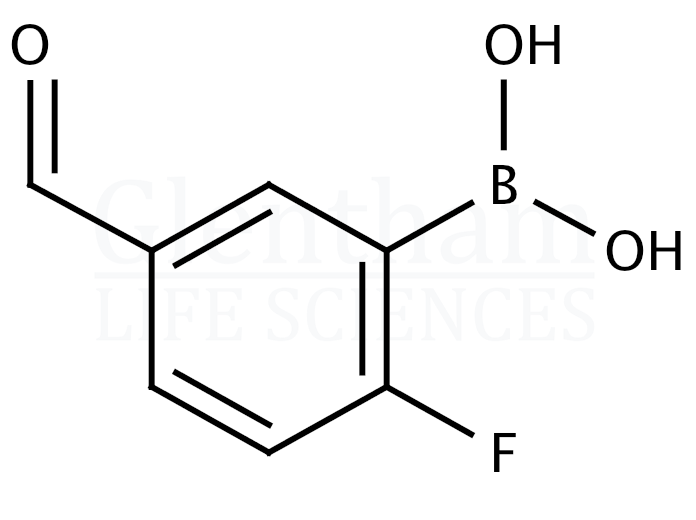 Structure for 2-Fluoro-5-formylphenylboronic acid