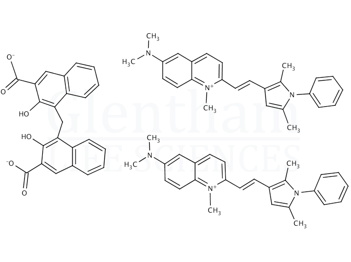 Structure for  Pyrvinium pamoate salt hydrate  (3546-41-6)