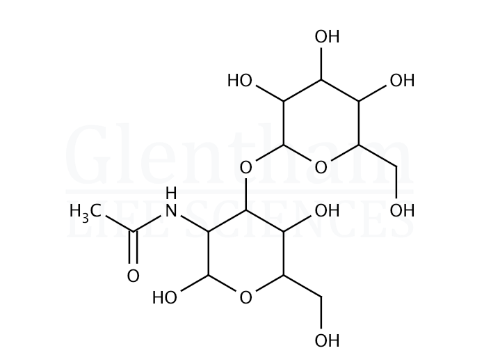 Structure for 2-Acetamido-2-deoxy-3-O-(b-D-galactopyranosyl)-D-galactose