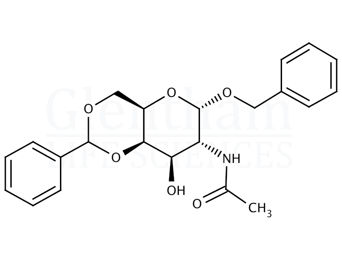 Benzyl 2-acetamido-2-deoxy-4,6-O-benzylidene-a-D-galactopyranoside Structure