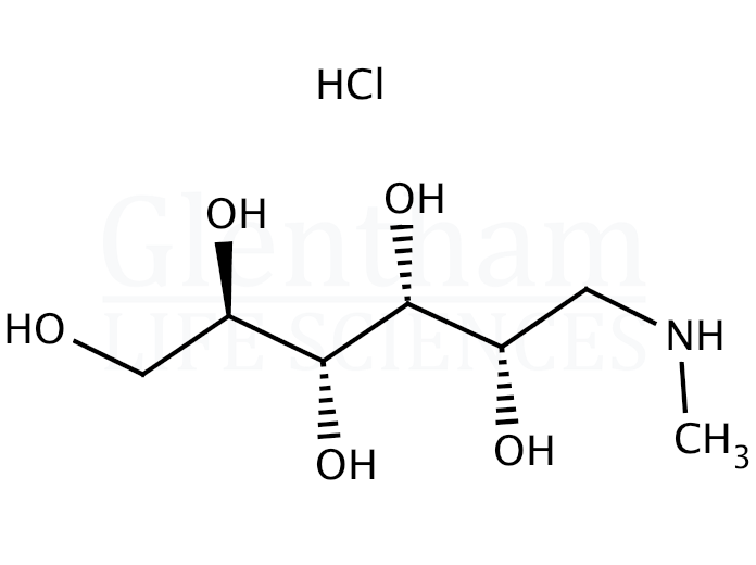 N-Methyl-D-glucamine hydrochloride Structure