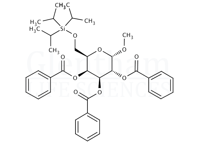 Structure for Methyl 2,3,4-tri-O-benzoyl-6-O-triisopropylsilyl-a-D-galactopyranoside