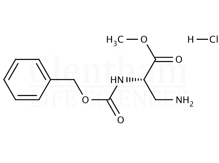 Methyl 2-(S)-[N-carbobenzyloxy]amino-3-aminopropionate hydrochloride Structure