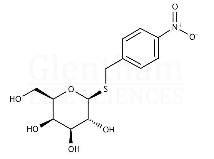 Structure for  p-Nitrobenzyl-1-thio β-D-galactopryranoside  (35785-19-4)