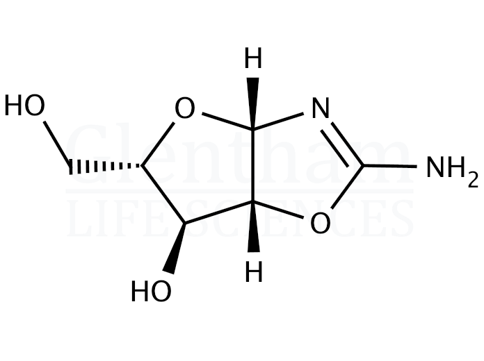 2-Amino-b-L-arabinofurano[1,2:4,5]oxazoline Structure