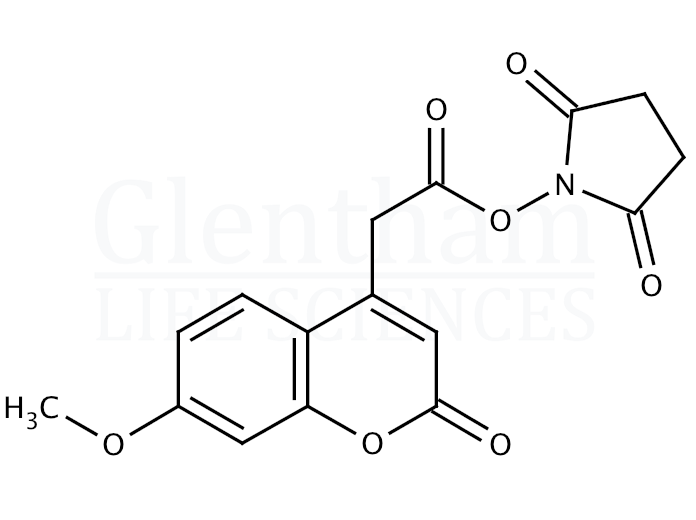 Structure for 7-Methoxycoumarin-4-acetic Acid N-Succinimidyl Ester