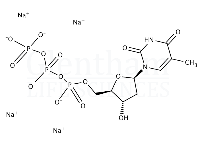 Structure for 2''-Deoxythymidine 5''-triphosphate trisodium salt (dTTP)