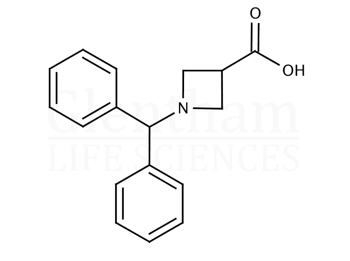 Structure for 1-Benzhydrylazetidine-3-carboxylic acid (36476-87-6)