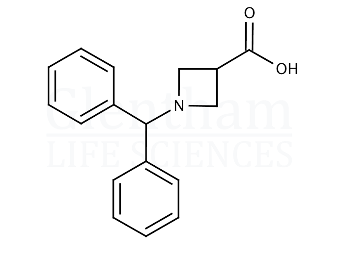 Structure for  1-Benzhydrylazetidine-3-carboxylic acid  (36476-87-6)