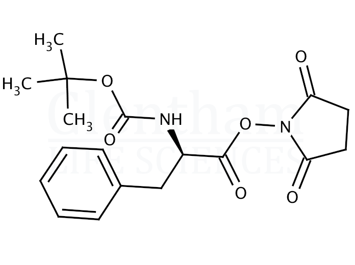 Structure for  Boc-D-Phe-OSu   (3674-18-8)