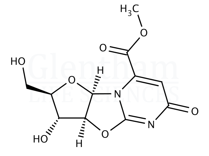 Structure for 2,2''-Anhydro-6-methoxycarbonyl-b-D-arabinofuranosyl uracil