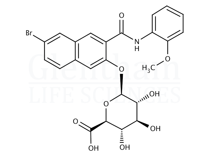 Naphthol AS-BI b-D-glucuronide Structure