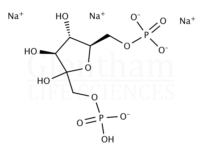 D-Fructose 1,6-diphosphate trisodium salt, anhydrous Structure