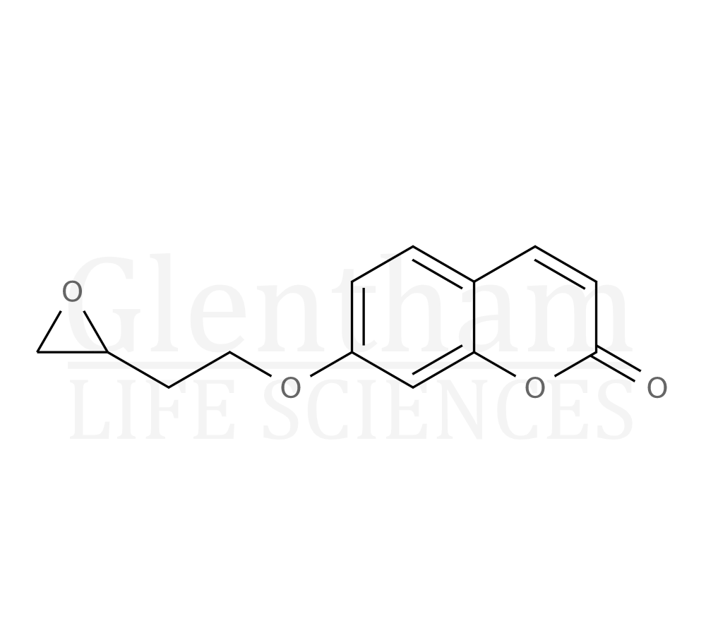 Structure for  7-(2-Oxiranylethoxy)-2H-1-benzopyran-2-one  (381689-75-4)