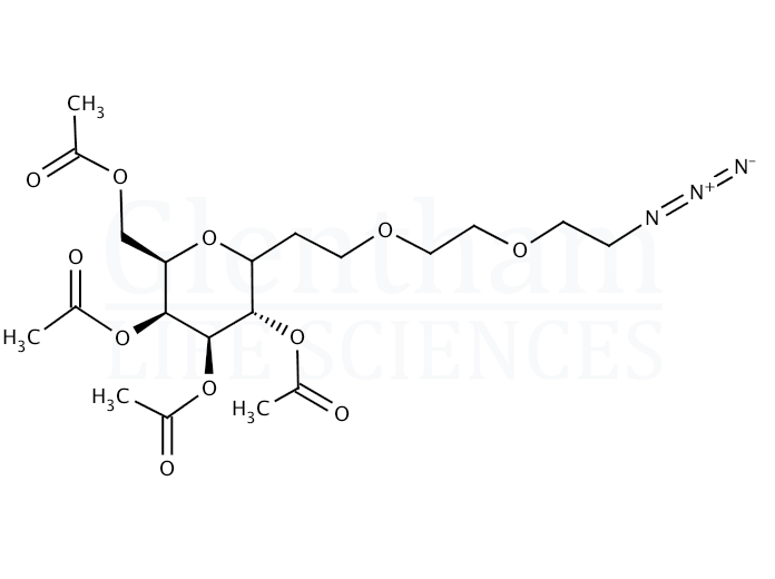 1-[2-(2-Azidoethoxy)ethoxyethyl]-2,3,4,6-tetra-O-acetyl-D-galactopyranoside Structure