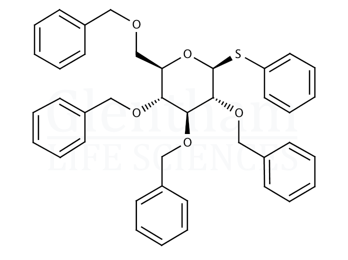 Structure for Phenyl 2,3,4,6-tetra-O-benzyl-b-D-thioglucopyranoside