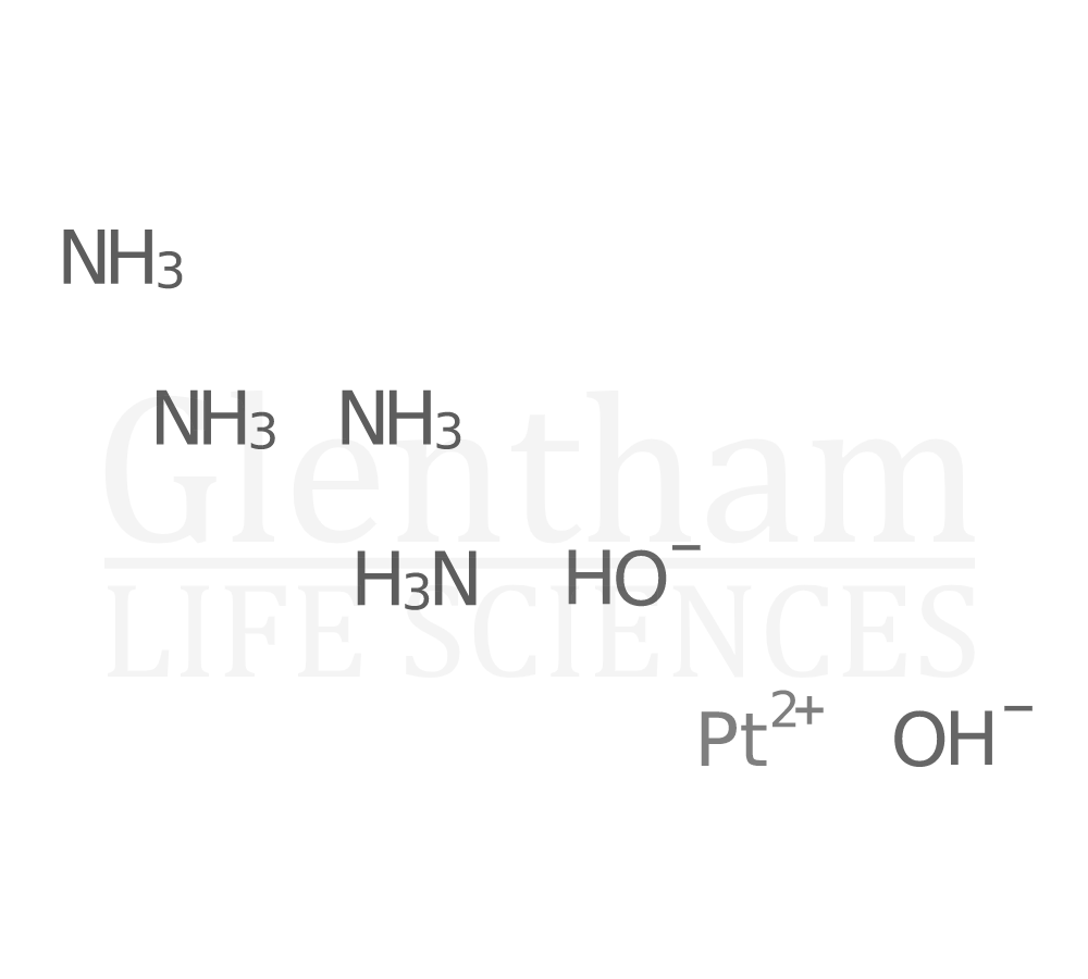 Tetraammine platinum(II) hydroxide solution Structure