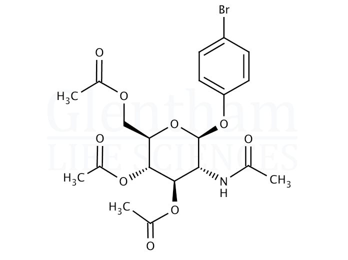 Structure for 4-Bromophenyl 2-acetamido-3,4,6-tri-O-acetyl-2-deoxy-b-D-glucopyranoside