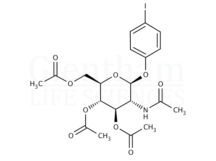 Structure for 4-Iodophenyl 2-acetamido-3,4,6-tri-O-acetyl-2-deoxy-b-D-glucopyranoside
