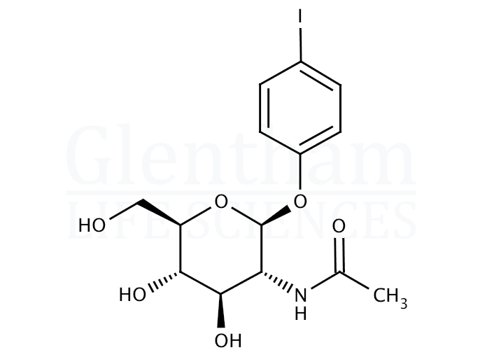 4-Iodophenyl 2-acetamido-2-deoxy-b-D-glucopyranoside Structure